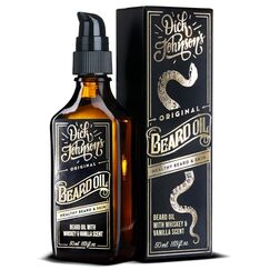 Dick Johnson Bartöl Whiskey Vanille Duft 50 ml – Bart Öl mit Arganöl, Jojobaöl und Mandelöl – Bartpflege für Männer zur täglichen Anwendung & Bartwachstum – Geschenk für Männer – Made in Finnland
