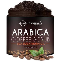 Körperpeeling O Naturals, extrem energierend mit Arabica-Kaffee – 250 ml – Salz aus dem Toten Meer für alle Hauttypen