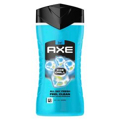 Axe 3-in-1 Duschgel & Shampoo Ice Chill für langanhaltende Frische und Duft nach der Dusche dermatologisch getestet 250 ml