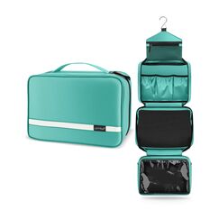 Carttiya Kulturbeutel zum Aufhängen, Kulturbeutel Herren Damen, Kosmetiktasche Groß Waschtasche Reise Waschbeutel Cosmetic Bag Makeup Tasche Kulturtaschen Toilettentasche mit Haken (Hellblau)
