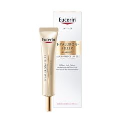 Eucerin Hyaluron-Filler + Elasticity Augenpflege LSF 20 15 ml, Anti-Age Augencreme strafft die Augenpartie und hellt dunkle Augenschatten auf, Formel mit Hyaluronsäure und Kollagen