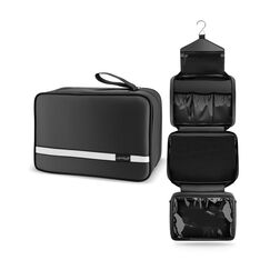 Carttiya Kulturbeutel zum Aufhängen, Kulturbeutel Herren Damen, Kosmetiktasche Groß Waschtasche Reise Waschbeutel Cosmetic Bag Makeup Tasche Kulturtaschen Toilettentasche mit Haken (Schwarz)