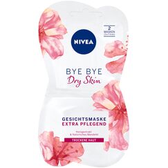 NIVEA Bye Bye Dry Skin Gesichtsmaske, intensive Gesichtspflege Maske für trockene Haut, Hautpflege Maske mit Honigextrakt und natürlichem Mandelöl (2 x 7,5 ml)