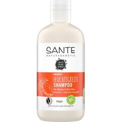 SANTE Naturkosmetik Feuchtigkeits Shampoo Bio-Mango & Aloe Vera, Spendet Feuchtigkeit, Glänzendes Haar, Natürliche Haarpflege für trockenes Haar, Vegan, 250ml