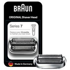 Braun Series 7 Elektrorasierer Scherkopf, ORIGINAL Ersatzscherteil vom Hersteller passend für Braun Herren Rasierer Series 7 der neuen Generation, 73S, Silber, 1er Pack