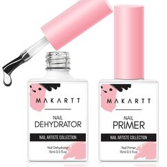 Makartt Nail Dehydrator und Nail Primer Bonder für die Nagelvorbereitung Überragende Haftgrundierung für Gel-Nagellack Poly-Verlängerungsgel 2Psc 15ml