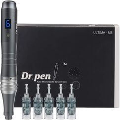 Dr.Pen Ultima M8 Microneedling Pen - Drahtloses Mikro-Needling pen elektrisch Derma Pen für Gesicht, Körper and Hautpflege, Microneedling Stift - mit 5 Stück 16-Pin-Kartuschen