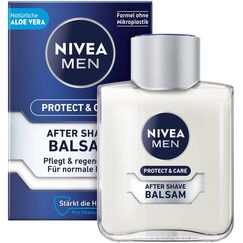 NIVEA MEN Protect & Care After Shave Balsam (100 ml), beruhigendes After Shave, Hautpflege nach der Rasur mit Aloe Vera und Pro Vitamin B5
