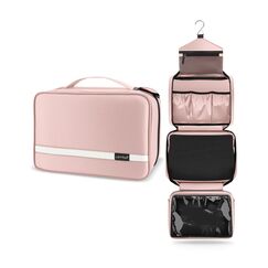 Carttiya Kulturbeutel zum Aufhängen, Kulturbeutel Herren Damen, Kosmetiktasche Groß Waschtasche Reise Waschbeutel Cosmetic Bag Makeup Tasche Kulturtaschen Toilettentasche mit Haken (Rosa)