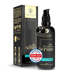 Bio Hyaluron Serum hochdosiert – 100ml – multimolekulare Hyaluronsäure – 8-Fach Anti-Aging Komplex mit Bio Aloe Vera, Vit E & B5 – vegane Naturkosmetik – Hyaluronic Acid Serum – Made in Germany