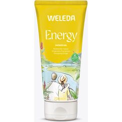 WELEDA Bio Energy Duschgel vegan - Naturkosmetik Aroma Shower Duschseife für Frauen & Männer mit Ingwer / Zedernholz Duft, Natürliche Hautpflege Dusche zur Reinigung von Gesicht & Körper (1x 200ml)