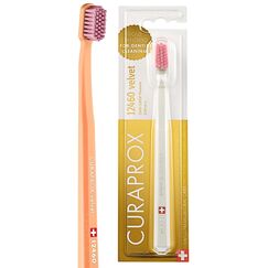 Curaprox CS 12460 Samtweiche Zahnbürste - Empfindliche Zahnfleischpflege/Ultraschonende Reinigung mit 12.460 Filamenten/Einzelpackung, zufällige Farbe/Hergestellt in der Schweiz