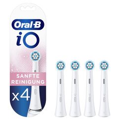 Oral-B iO Sanfte Reinigung Aufsteckbürsten für elektrische Zahnbürste, 4 Stück, sanfte Zahnreinigung, Zahnbürstenaufsatz für Oral-B Zahnbürsten