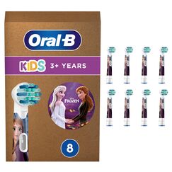 Oral-B Pro Kids Frozen Aufsteckbürsten — ORIGINAL Zahnbürstenaufsatz für Elektrische Zahnbürste — Extra Weiche Borsten, Oral-B Ersatzbürsten für Kinder ab 3 Jahren — Weiß, 8 Stück