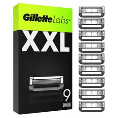 Gillette Labs Ersatzklingen, Kompatibel Mit GilletteLabs Rasierer Mit Reinigungs-Element Und Gillette Heated Razor, 9 Ersatzklingen