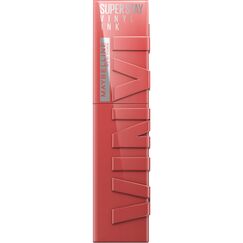 Maybelline New York flüssiger Lippenstift, Liquid Lipstick mit 16 Stunden Halt und glänzendem Finish, Super Stay Vinyl Ink, Nr. 15 Peachy, 4,2 ml