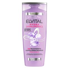 L'Oréal Paris Elvital feuchtigkeitsspendendes Shampoo für glänzendes und gesundes Haar, Mit Hyaluron für einen Feuchtigkeitsboost, Hydra Hyaluronic, 400 ml