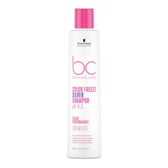 Schwarzkopf Professional Bonacure Color Freeze Silber Shampoo Für Blondes Graues Aufgehelltes Haar Entfernt Gelbstiche Frischt Kühle Töne Auf Mit Veganem Keratin Frei Von SLS SLES 250 ml