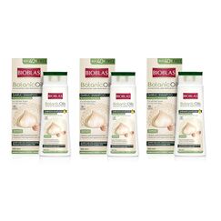 3x Knoblauch Shampoo 500 ml Bioblas, Geruchlos, Anti Haarausfall Frauen und Männer Megapack