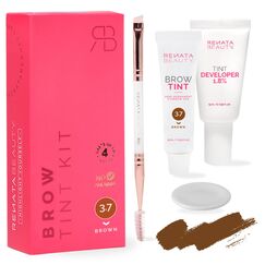 RB RENATA BEAUTY Augenbrauenfarbe Set – Brow Färbeset inkl. Entwickler & Stylingbürste – Augenbrauen Färbeset – Eyebrow Dye Kit mit bis zu 4 Wochen Halt – Brow Tint für Natürlichen Look [Braun]