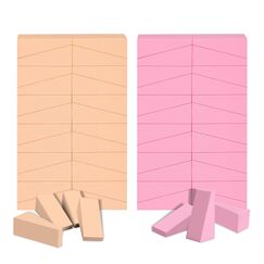 AUAUY 48 PCS Make up Schwamm Set, Latexfrei Kosmetik Schwämmchen, Klein Beauty Blender Makeup Schminkschwämmchen für Flüssigkeit Foundation Puder Sonnenschutz und Creme (24 Rosa+24 Hautfarbe)