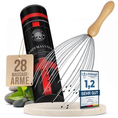 Die entspannende Kopfmassage Spinne mit 28 Fingern von Edelfeld [VERBESSERTE VERSION 2025]- Mit Geschenkverpackung & Schleife - Kopfmassagegerät als Geschenk mit Auslegern auf 2 Ebenen Wohlfühl-Noppen