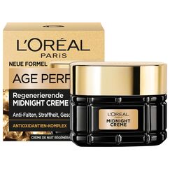 L'Oréal Paris Midnight Creme für Frauen: Regeneriert die Haut über Nacht & schützt tagsüber mit einzigartiger Antioxidantien-Regenerationsformel, Age Perfect Zell Renaissance, 1x 50ml