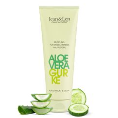 Jean & Len Duschgel Aloe Vera & Gurke, für alle Hauttypen geeignet, vegane Pflegeformulierung, für ein belebendes Hautgefühl, pH-hautideal, veganes Duschgel, 250 ml