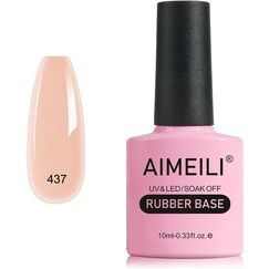 AIMEILI Rubber Base Gel Soak Off UV LED Rubber Base Coat Nägel Unterlack Gel Nagellack Maniküre 10ml (437)
