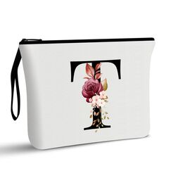 Vavabox A-Z Personalisierte Kosmetiktasche-Geburtstagsgeschenke für Frauen, Mütter, Beste Freundinnen und Brautjungfern (T)