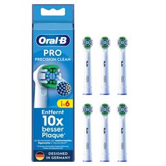 Oral-B Pro Precision Clean – ORIGINAL Aufsteckbürsten für Elektrische Zahnbürste – Zahnreinigung, Ersatzbürsten mit innovativen X-Borsten, Zahnbürstenaufsatz, Designed in Germany – Weiß, 6 Stück