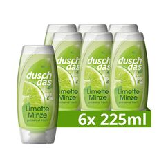 Duschdas Duschgel Limette Minze Duschbad mit Fresh-Energy-Duftformel sorgt fr einen erfrischenden Start in den Tag 6 x 225 ml