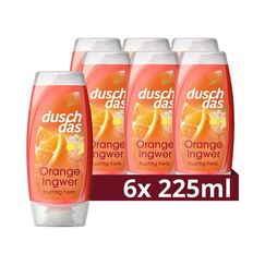 Duschdas Duschgel Orange Ingwer Duschbad mit Fresh-Energy-Duftformel sorgt für einen erfrischenden Start in den Tag 6 x 225 ml