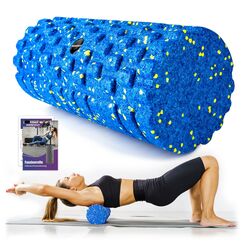 Faszienrolle mit 3D-Texturmassage, Foam Roller(33cm x 14cm) zur Muskelverspannungen lindern, mittlere Härte Selbstmassage Fazienrolle für rücken wirbelsäule Rücken Beine