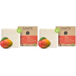 SANTE Naturkosmetik Festes Shampoo für trockenes Haar, Vegane Formel mit Bio-Aloe Vera und Mango, Festes Feuchtigkeits-Shampoo, 1 x 60 g (Packung mit 2)