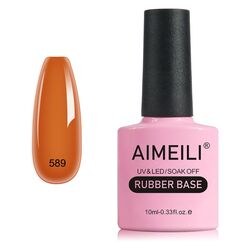 AIMEILI Rubber Base Gel Soak Off UV LED Rubber Base Coat Nägel Unterlack Gel Nagellack Maniküre 10ml (589)