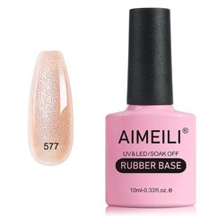 AIMEILI Rubber Base Gel Soak Off UV LED Rubber Base Coat Nägel Unterlack Gel Nagellack Maniküre 10ml (577)