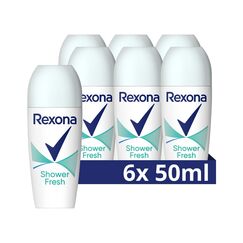 Rexona Deo Roll-On Shower Fresh Anti Transpirant mit 48 Stunden Schutz gegen Körpergeruch und Achselnässe 6x 50 ml