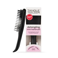Tangle Teezer Ultimate Detangler Klein– Für Nasses & Trockenes Haar – Entwirrungsbürste für Alle Haartypen – Perfekte Haarbürste für Kinder & auf Reisen – Schwarz