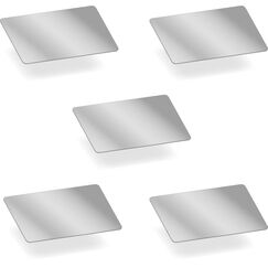 MAGATI Handspiegel - doppelseitiges, ultraflaches, kompakter Spiegel aus Kunststoff für Geldbörse und Tasche, Kleiner Kosmetikspiegel, Schminkspiegel 8x4.5cm, 5 Stück