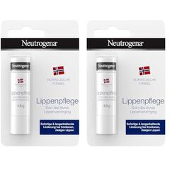 Neutrogena Norwegische Formel Lippenpflege, pflegender Lippenpflegestift für rissige und trockene Lippen (1 x 4,8 g) (Packung mit 2)