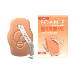 Foamie Festes Shampoo SQUALAN für Locken, Spezialisiert auf Welliges & Lockiges Haar, Fördert Gepflegtere und Definierte Locken, Perfekte Lockenpflege Formel, 80g