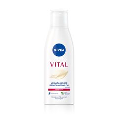 NIVEA VITAL Verwöhnende Reinigungsmilch, Gesichtsreinigungsmilch für reife Haut entfernt Make-Up und Hautverschmutzungen gründlich, sanfte Reinigungsmilch (200 ml)