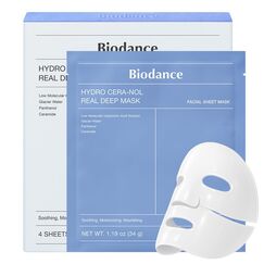BIODANCE Hydro Cera-nol Real Deep Maske, Overnight Hydrogel Maske, beruhigend, feuchtigkeitsspendend, nahrhaft, 34g x 4 St.