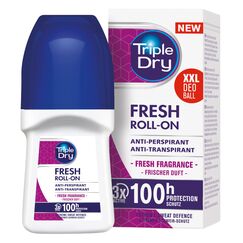 Triple Dry Anti-Transpirant Roll-On Fresh | Deoroller gegen starkes Schwitzen | Antibakterielles Deodorant für 100h Schutz | Frisch duftendes Antiperspirant | 50ml