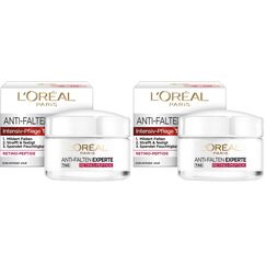 L'Oréal Paris Feuchtigkeitspflege für das Gesicht, Anti-Aging Creme zur Minderung von Falten mit Retino Peptiden, Für eine straffere und weichere Haut, Anti-Falten Experte, 1 x 50 ml (Packung mit 2)