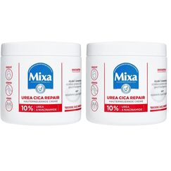 Mixa Pflege Set: 2er Pack | Urea Cica Reparatur Hauterneuernde Creme (2x400ml)