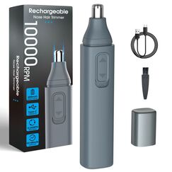 Nasenhaartrimmer Herren Nasenhaarschneider Ohrhaarschneider für Männer und Frauen, Doppelseitigen Edelstahlklingen, USB Type C aufladbar für einfache Reinigung, Reisefreundlich