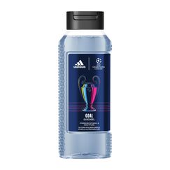 adidas UEFA Champions League Goal Edition Duschgel, mit langanhaltend frischem, grünem Fougère Duft mit natürlichen ätherischen Ölen für Männer, 250ml