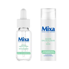 Mixa Anti-Unreinheiten Gesichtspflege Duo: Salicysäure & Niancinamid Serum 30ml gegen Unreine Haut + Mattierende Gel Creme 50ml